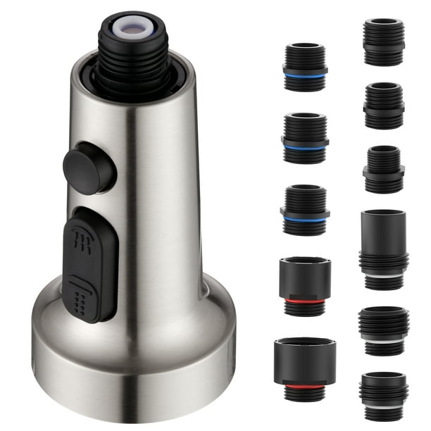 Pull Down Kitchen Faucet Sprayer Head Replacement Part, 3 Function Pull Out Sink Sprayer