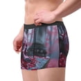 thumbnail image 2 of Balery Gothic Red Skull Cemetery Calzoncillos bóxer para hombre, ropa interior de algodón suave y transpirable con cinturilla de nailon-Large, 2 of 5