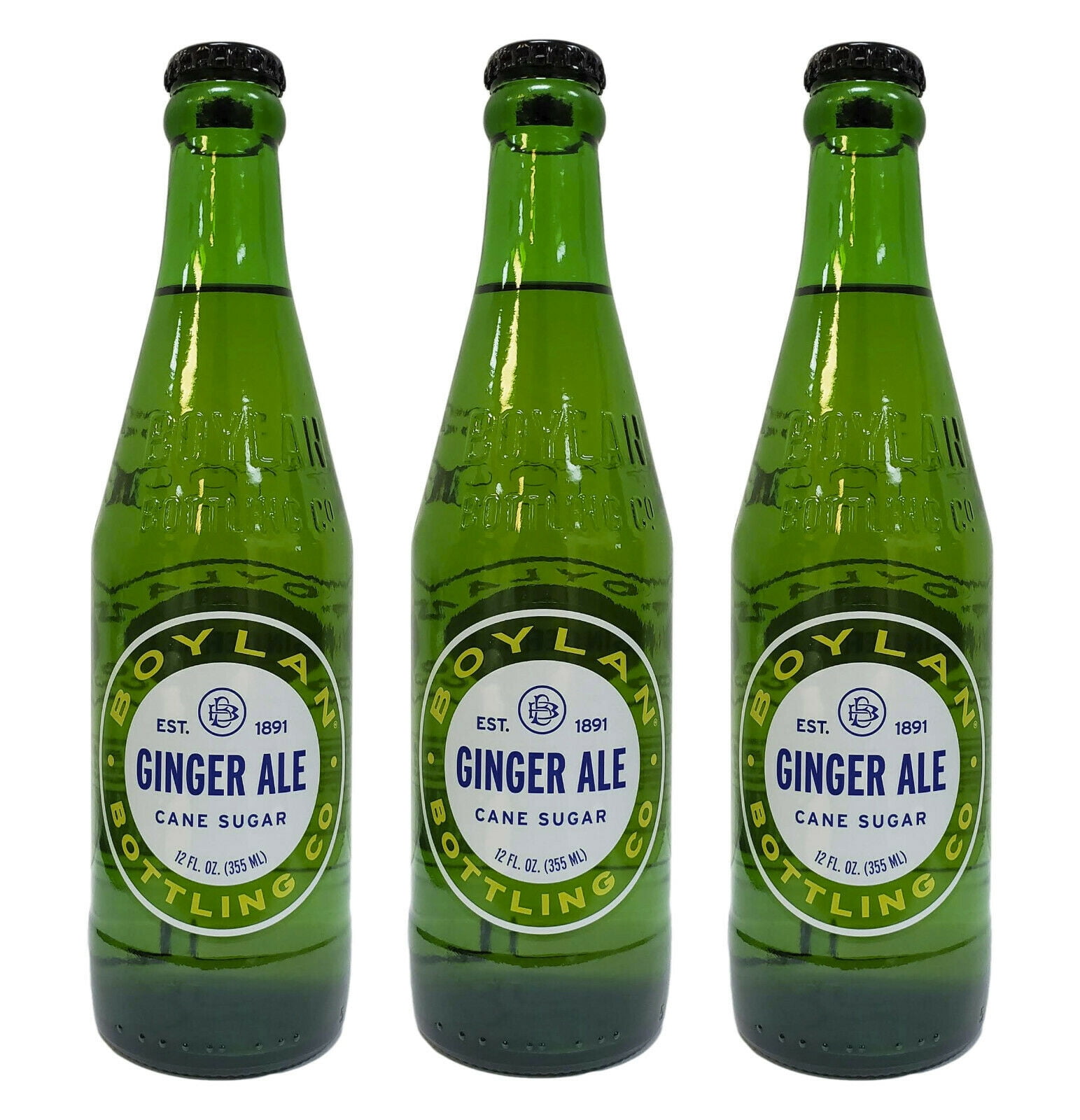(3 Pack) Boylan Ginger Ale Soda, 12 Fl Oz