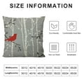 thumbnail image 5 of Nawypu  Throw Pillow Cover Birds in Birch  Animal Trees Nature Red White Grey Square Pillow Case Cushion Cover for Home Car Decorative, 5 of 5