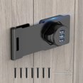 thumbnail image 1 of Home Cabinet Combination Hasp Lock, Cabinet Door Combination Lock, Door Security Sliding Door Lock (Black - 1 Pack), 1 of 5