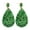 Green, variant on Sequins Glitter Leather Teardrop Earrings Women Gold Disc Geometric Jewelry Gift