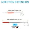 thumbnail image 2 of Unique Bargains 3.3ft Telescopic Handheld Flagpoles Tour Guide Flag Pole with Clips for Teaching Red, Black, 2 Pack, 2 of 7
