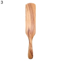 ACDANC Long Handle Non Sticky Wood Spurtle,1pcs Wooden Spatulas Nonstick Cookware for Kitchen,Acacia Turner Spatulas Utensils with Hanging Hole,Slotted Spatula Heat Resistant