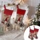 thumbnail image 1 of Ganfancp 2 Pcs Christmas Stockings New Set, Gnomos Santa Navidad Medias Personalizadas (18Inch) Suave Clásico Rojo y Chimenea Colgante para Familia Holiday Xmas Ofertas de La Semana 2 X Calcetines de, 1 of 6