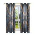 thumbnail image 7 of Yayeee Window Curtains Light Filtering 63"x52" Grommet Panel Pair Home Living Room Decor, Elegant Geometric Pattern, 7 of 7