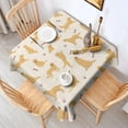 thumbnail image 2 of Golden Retriever with Bones and Paws Square Tablecloth,Waterproof Square Table Cover,Wipeable Spillproof Washable Table Cover for Home Kitchen Party Decor 52"x52"(132x132cm), 2 of 6