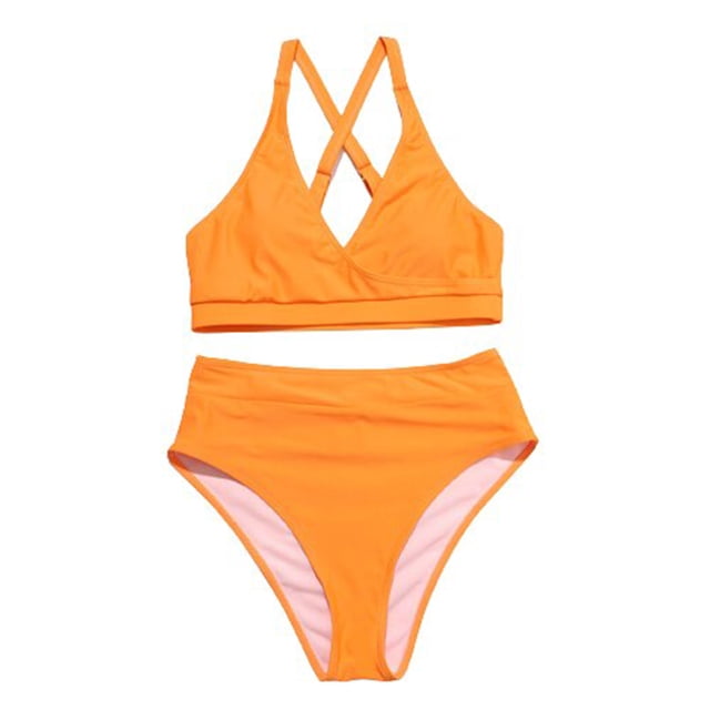 Bikini cómodo para mujer, conjunto sólido, traje de baño de dos piezas con sujetador relleno, traje de baño, ropa de playa OAVQHLG3B Store lin121212