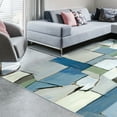 thumbnail image 6 of Blue Urban Abstraction Washable Geometric Art Area Rug size 8'x10', Power-loomed, Heavenly Softness with Non-Slipping Backing, 6 of 7