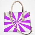 thumbnail image 2 of Aesthetic Purple And White Sunburst Cross Body Bags For Women Small Leather Female Handbags Fashion Top-Handle Totes, 2 of 4