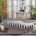 thumbnail image 4 of Safavieh Gillian Steel Outdoor Lounge Chairs, Heather Tan/Black Striped, 4 of 15