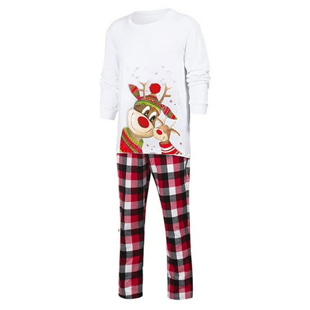 

Kids Men Women Sleepwear Family Matching Christmas Elk Pajamas Sets Xmas Pajamas Set 5534 Man 2XL
