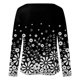 thumbnail image 5 of Blusa de manga larga con cuello redondo y estampado de flores florales para mujer Pompotops  FGAJ6717, 5 of 5