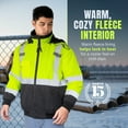 thumbnail image 5 of North 15 Men's High Visibility Safety Bomber Hooded Jacket, Fleece Lined-2008-3XL, 5 of 8