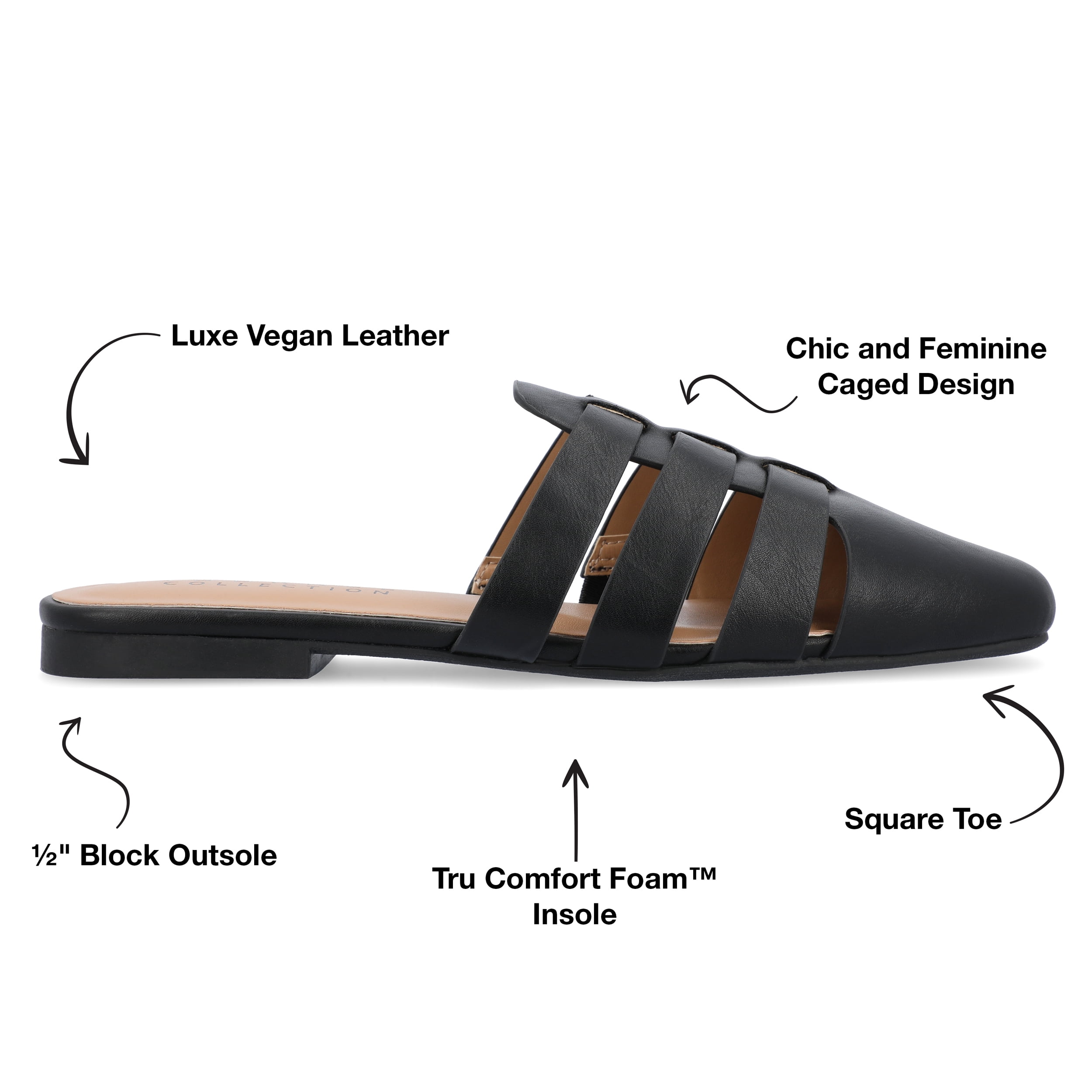 Journee Collection Womens Jazybell Mules Pointed Toe Loafers