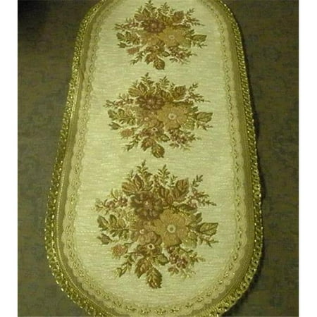 

14 x 46 in. Begium Table Runner Anika Red