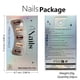 thumbnail image 4 of 24Pcs Square Fake Nail Press On Nail Artificial Nail False Nail Glues On Nail Leaves Designs French Nail Tips Gifts, 4 of 4