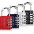 thumbnail image 1 of 4pcs Combination Padlock, Heavy Metal Padlock for Gym Locker, Padlocks with Code, Padlock for Gym, Padlocks, Locker Padlocks, Waterproof Combination L, 1 of 5