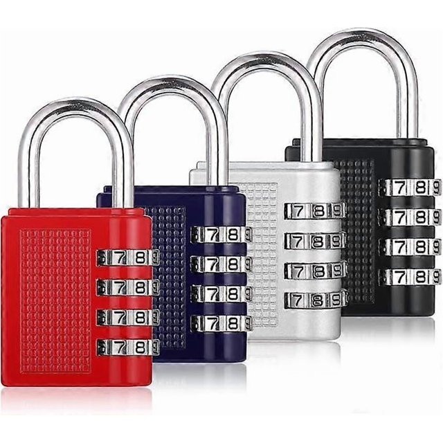 4pcs Combination Padlock, Heavy Metal Padlock for Gym Locker, Padlocks with Code, Padlock for Gym, Padlocks, Locker Padlocks, Waterproof Combination L