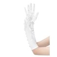 thumbnail image 5 of INSPIRE CHIC Women's Pearl Floral Lace Gloves Female Polka Point Finger Length Arm Sleeves for Grace Female Bridge Wedding Party Dating White9, 5 of 6