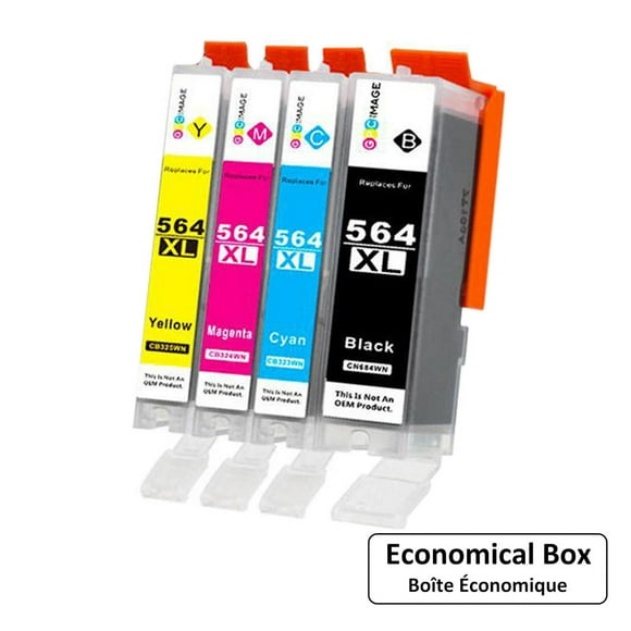 Compatible HP 564XL Ink Cartridge Combo BK/C/M/Y - Economical Box