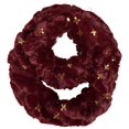 thumbnail image 1 of Peach Couture Faux fur Solid Color Plush Cowl Collar Infinity Loop Scarf Maroon 06, 1 of 1