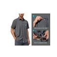 thumbnail image 3 of Little Donkey Andy Men's Short Sleeve Shirt - Lightweight, UPF 50+ Sun Protection, Breathable, Air-Hole Technology for Fishing, Hiking, and Outdoor Activities Carbon Heather S, 3 of 7