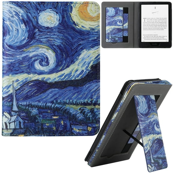 Artyond Case for 7" Kindle Paperwhite 2024, PU Leather Hand Strap Stand with Auto Sleep/Wake Case for All-New Kindle Paperwhite 12th Generation 2024 and Kindle Paperwhite Signature Edition, Starry