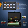 thumbnail image 5 of Nilight 8 Gang Switch Panel System Circuit Control Relay System Fuse Wiring Harness Automatic Dimmable ON Off LED Switch Pod for 12V Cars Trucks Campers SUV, 2 Years Warranty,Blue, 5 of 9