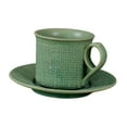 thumbnail image 3 of deevoka Espresso Cup with Saucer 250ml Ceramic Mug for Hot Tea Cappuccino Restaurant Green, 3 of 9