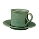 thumbnail image 3 of Juego de tazas de café expreso con platillo Macarena cerámica verde, 3 of 8