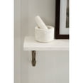 thumbnail image 3 of Kate and Laurel Hatley Vintage Glam Ornate Marble and Metal Shelf, 20 x 5 x 6, White Marble and Antique Brass, Classic Decorative Wall Shelf for Over-the-Toilet Storage or Living Room Display, 3 of 9