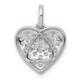 thumbnail image 2 of Finest Gold 14K White Gold 0.5CT Diamond Heart Pendant, 2 of 4