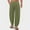 Green, variant on Men's Summer Beach Linen Elastic Waist Drawstring Loose Fit Casual Tapered Yoga Pants
