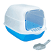 thumbnail image 1 of Arenero Cerrado Para Gato Con Pala Puerta Malubero Azul Blanco, 1 of 5
