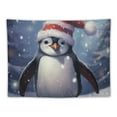 thumbnail image 5 of BCIIG Penguin Santa Hat Tapestry Wall Hanging Unique Style for Home Decor - Graphic Tapestries for Living Room Bedroom 40x30inch, 5 of 6