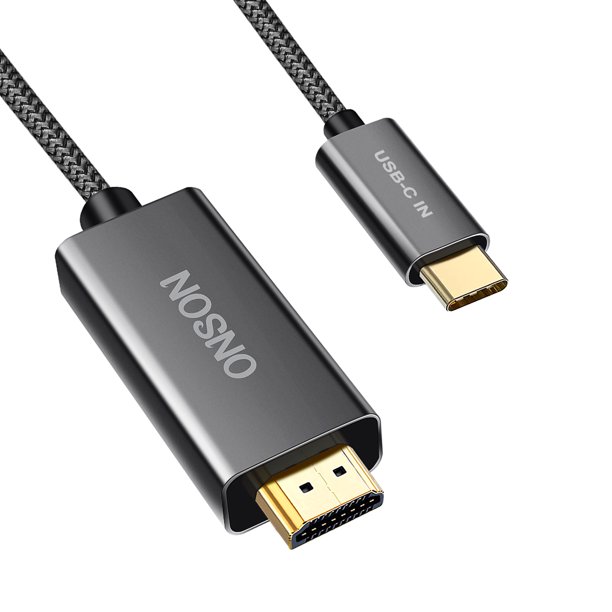 ONSON Nylon 4K 60Hz TypeC to HDMI Adapter Cable USBC to HDMI Cable