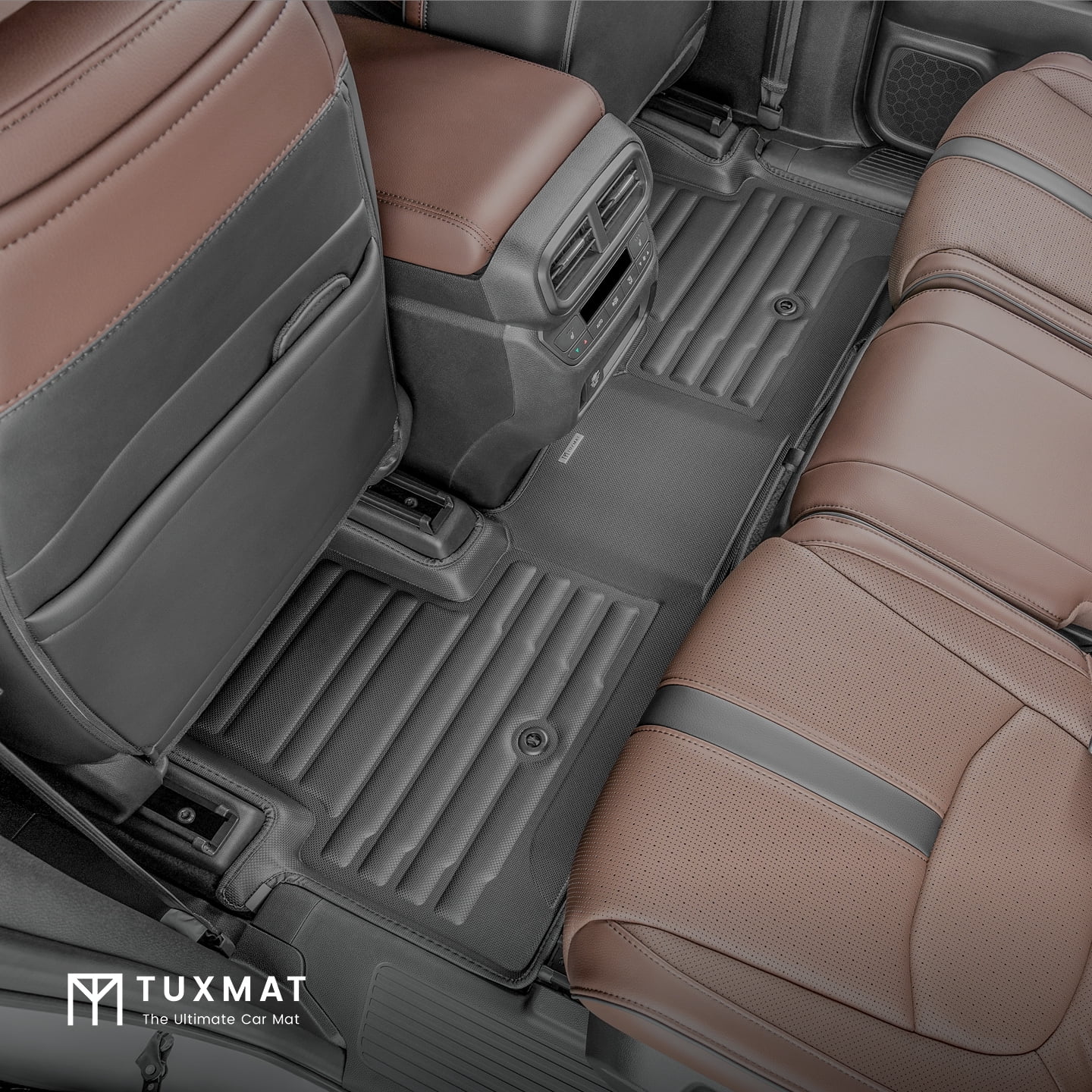 TuxMat - for Honda Pilot 8-Seater 2023-2025 Models - Custom Car Mats - Maximum Coverage, All Weather, Laser Measured - This Full Set Includes 1st, 2nd and 3rd Rows