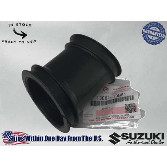 Suzuki OEM KING QUAD 300 AIR BOX CARBURETOR INTAKE BOOT 1991-2002, 13881-19B81