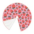 thumbnail image 2 of Daiia Cartoon Strawberry Drawing Merry Christmas Tree Skirt , Xmas Large Lace-up Tree Skirt, Santa Snowflakes Rustic Home Decorations New Year Party Farmhouse Decor-36", 2 of 7