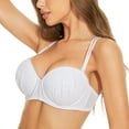 thumbnail image 3 of Wingslove Strapless Bra for Women Plus Size Push Up Underwire Multiway Support Bra, White 42B, 3 of 9