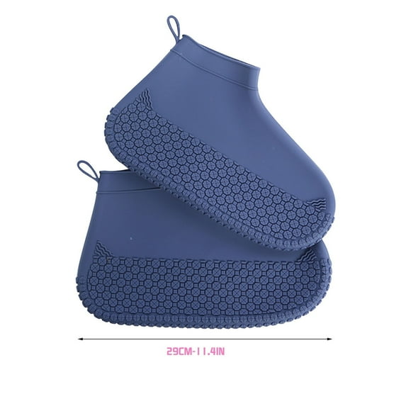 Funda para zapatos de lluvia para días lluviosos, antideslizante, con suela gruesa, para hombres y mujeres, para botas de lluvia, para exteriores, L, 11,4 pulgadas, con clips para zapatos