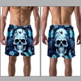 thumbnail image 3 of luoweisi Men's Beach Shorts Quick Dry Swim Trunks with Mesh Lining Skull Butterfly S, 3 of 5