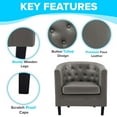 thumbnail image 5 of Emma Arm Chair by Naomi Home-Color:Gray, 5 of 10