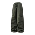 thumbnail image 2 of Aimik Men's Cargo Pants Utility Flap Pockets Drawstring Elastic Waist Trousers Lightweight Outdoor Workwear Bottoms for Hiking, 2 of 6