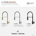 thumbnail image 4 of STYLISH Milano Pull-Down Kitchen Faucet with water filter, Stainless Steel  Black, 4 of 14
