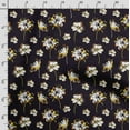 thumbnail image 3 of Soimoi Floral Print, Silk Fabric Decor Sewing Fabric By The Yard- 42 Inch WideDecorative Fabric For Shirts, Suits, Ties-Black, 3 of 5