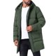 thumbnail image 4 of Chaqueta acolchada con capucha INSPIRE CHIC para hombre, abrigo de invierno de longitud media, cálido, con cremallera, acolchado, color verde oscuro, 4 of 6