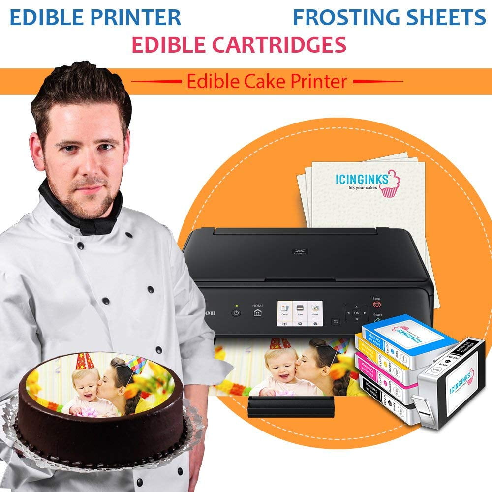 Canon PIXMA Cake Image Printer, Edible Ink Cartridges, Wafer Sugar
