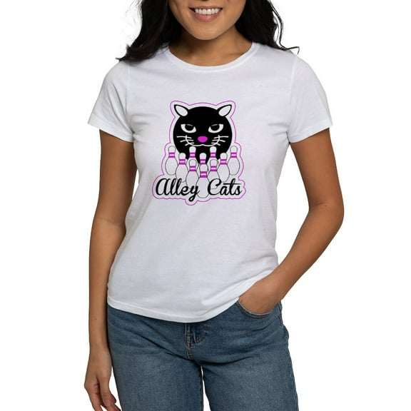 CafePress - Alley Cat Bowling T Shirt - Women's Classic T-Shirt